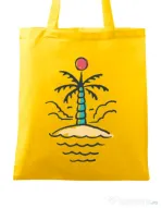 Sacosa din panza Relax island Galben