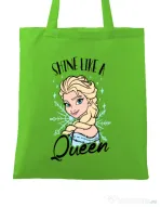 Sacosa din panza Shine like a queen Verde mar