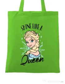 Sacosa din panza Shine like a queen Verde mar