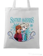 Sacosa din panza Sister Queens Alb