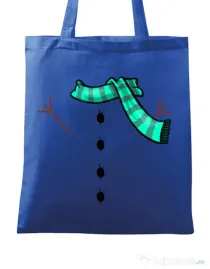 Sacosa din panza Snowman Albastru regal