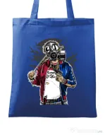 Sacosa din panza Suicide gas mask Albastru regal