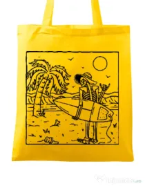 Sacosa din panza Surf dude Galben