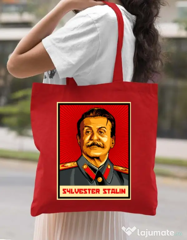 Sacosa din panza Sylvester Stalin Rosu
