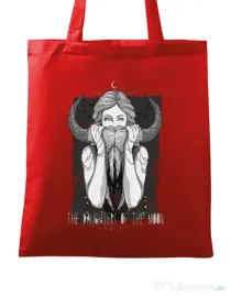 Sacosa din panza The Daughters Of The Moon Rosu
