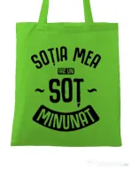 Sacosa din panza Un sot minunat Verde mar