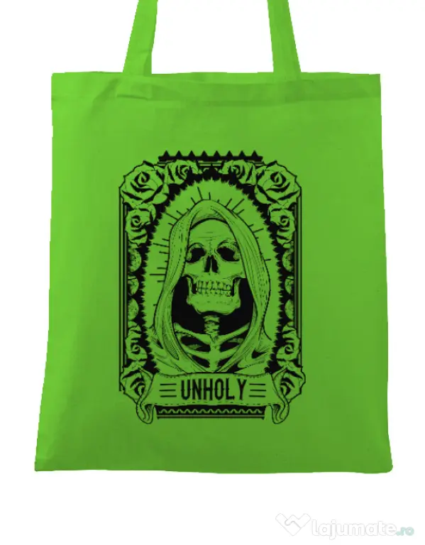 Sacosa din panza Unholy Verde mar