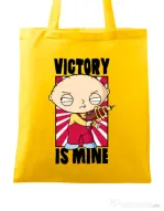 Sacosa din panza Victory is mine Galben