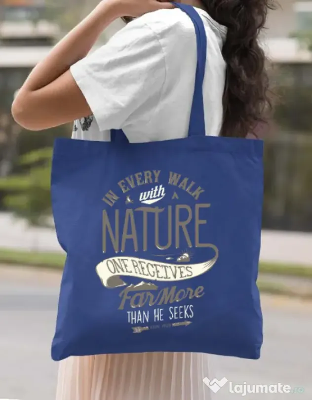 Sacosa din panza Walk of nature Albastru regal