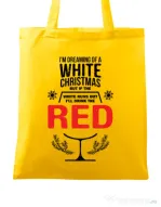 Sacosa din panza White Christmas Galben