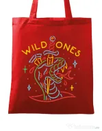 Sacosa din panza Wild ones Rosu