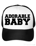Sapca personalizata Adorable baby Alb