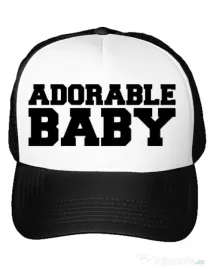 Sapca personalizata Adorable baby Alb