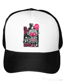 Sapca personalizata Bad monkey Alb