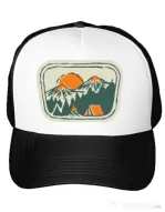 Sapca personalizata Camping badge Alb