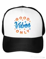 Sapca personalizata Good vibes only Alb