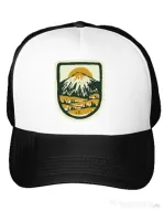 Sapca personalizata Hand drawn mountains Alb