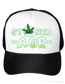 Sapca personalizata Stoned age Alb