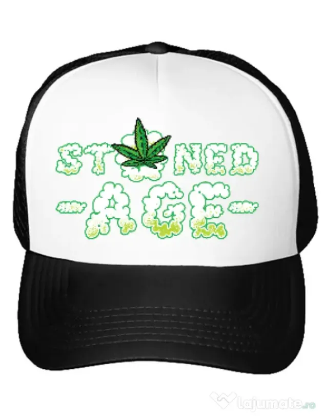 Sapca personalizata Stoned age Alb
