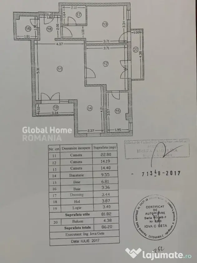Apartament 3 camere 82MP | Baneasa | Loc de parcare | Terasa