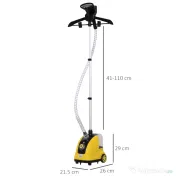 HOMCOM fier de calcat vertical cu vapor 1.4L 1800W, galben | Aosom Romania