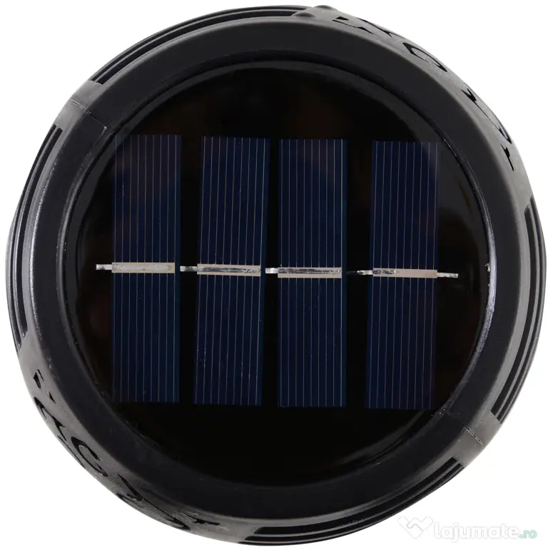 Outsunny Set 4 Lămpi LED de Exterior cu Energie Solară și Țăruși, Ø12x72 cm, Negru | Aosom Romania