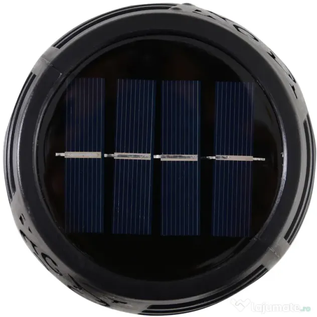 Outsunny Set 4 Lămpi LED de Exterior cu Energie Solară și Țăruși, Ø12x72 cm, Negru | Aosom Romania