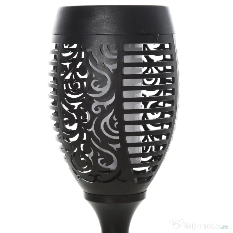 Outsunny Set 4 Lămpi LED de Exterior cu Energie Solară și Țăruși, Ø12x72 cm, Negru | Aosom Romania