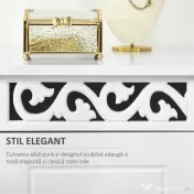 HOMCOM Comodă Baie Elegantă Lemn cu 3 Sertare Design Compact 29.8x29.8x68.5cm Alb | Aosom Romania 