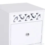 HOMCOM Comodă Baie Elegantă Lemn cu 3 Sertare Design Compact 29.8x29.8x68.5cm Alb | Aosom Romania 