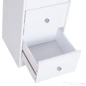 HOMCOM Comodă Baie Elegantă Lemn cu 3 Sertare Design Compact 29.8x29.8x68.5cm Alb | Aosom Romania 