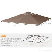 Acoperis de Schimb Outsunny 3x3m, din Poliester. 3x3m | Aosom RO 