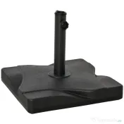 Outsunny Suport Pătrat pentru Umbrelă, Bază Greutate 20kg din Plastic, 41.5x41.5x35cm, Ideal pentru Exterior, Negru | Aosom Romania 