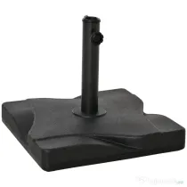 Outsunny Suport Pătrat pentru Umbrelă, Bază Greutate 20kg din Plastic, 41.5x41.5x35cm, Ideal pentru Exterior, Negru | Aosom Romania