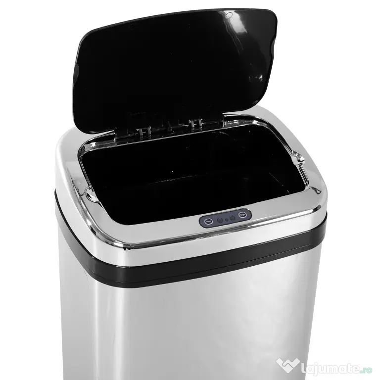 HOMCOM Coș de Gunoi cu Senzor Automat, Oțel Inoxidabil, Capacitate 30L, Design Modern | Aosom Romania