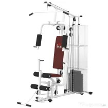 HOMCOM Stație Fitness Multifuncțională cu 4 Perne din Oțel și PU Alb | Aosom Romania