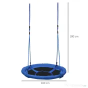 Homcom Leagan Rotund Copii 100×180 cm – Utilizare Interior & Exterior 