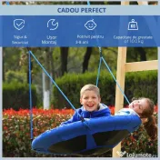 Homcom Leagan Rotund Copii 100×180 cm – Utilizare Interior & Exterior 