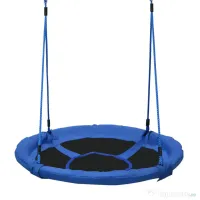 HOMCOM Leagăn Rotund pentru Copii, Utilizare Intern/Extern, 100x180cm, Rezistent și Sigur | Aosom Romania 