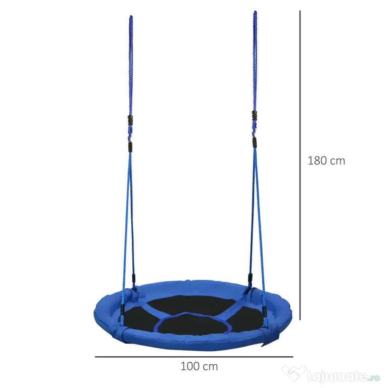HOMCOM Leagăn Rotund pentru Copii, Utilizare Intern/Extern, 100x180cm, Rezistent și Sigur | Aosom Romania