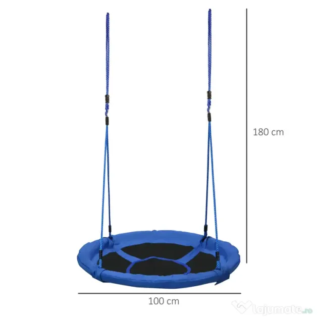 HOMCOM Leagăn Rotund pentru Copii, Utilizare Intern/Extern, 100x180cm, Rezistent și Sigur | Aosom Romania