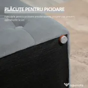 Cufăr Multifuncțional pentru Depozitare HOMCOM, Pouf din catifea, Gri perlă | Aosom Romania 