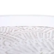 Masuta de Salon Moderna Rotunda HOMCOM, Masuta de Cafea cu Margine Ridicata si Trei Picioare, pentru Camera si Sufragerie, din Lemn Alb si Auriu