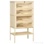 PawHut Cusca pentru Rozitori si Hamsteri cu 4 Rafturi cu Acoperis Trapa in Lemn 60x40x120cm