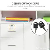 HOMCOM Mobilier Suport Imprimantă Dulapior Multifuncțional Design Compact și Elegant pentru Birou și Acasă | Aosom Romania 