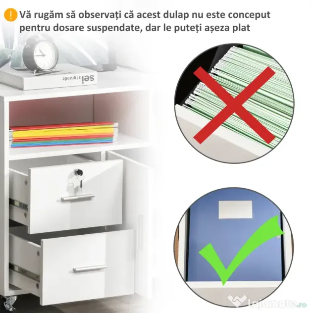 HOMCOM Mobilier Suport Imprimantă Dulapior Multifuncțional Design Compact și Elegant pentru Birou și Acasă | Aosom Romania