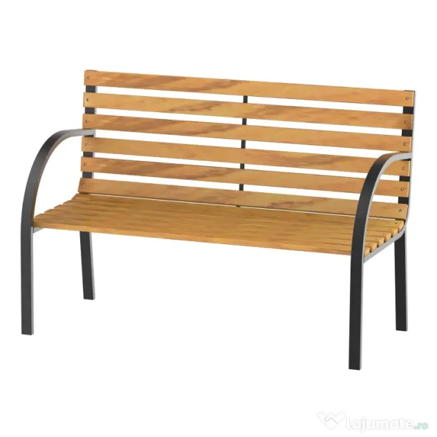 Outsunny Banca de Gradina sau Terasa cu 2 locuri, in Otel 122L x 60L x 83Hcm
