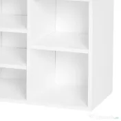 Homcom Bancuta Pantofi – 104×30×48 cm, Alb/Gri cu Rafturi Reglabile
