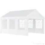 Outsunny Foisor pentru Exterior, Marchiza pentru Petreceri, Nunta si Cadru din Otel, 6 x 4 m