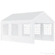 Outsunny Foisor pentru Exterior, Marchiza pentru Petreceri, Nunta si Cadru din Otel, 6 x 4 m 